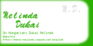 melinda dukai business card